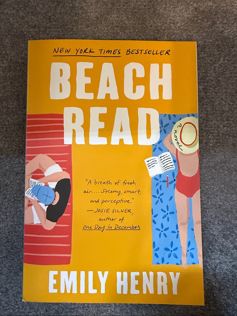 Beach Read by Emily Henry - Yellow Cover Paperback